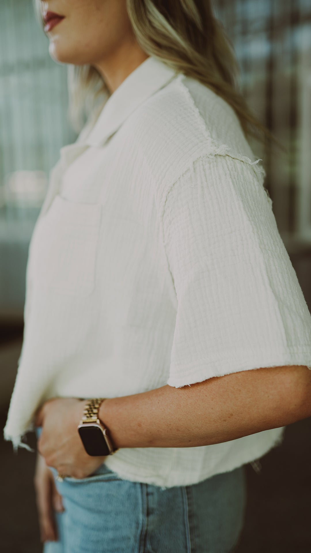 Spring Forward Cropped Shirt