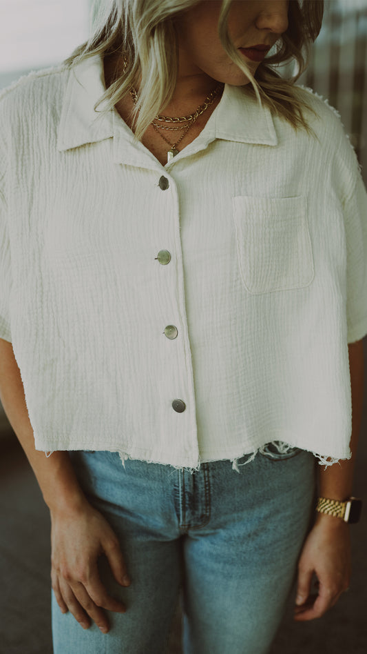 Spring Forward Cropped Shirt