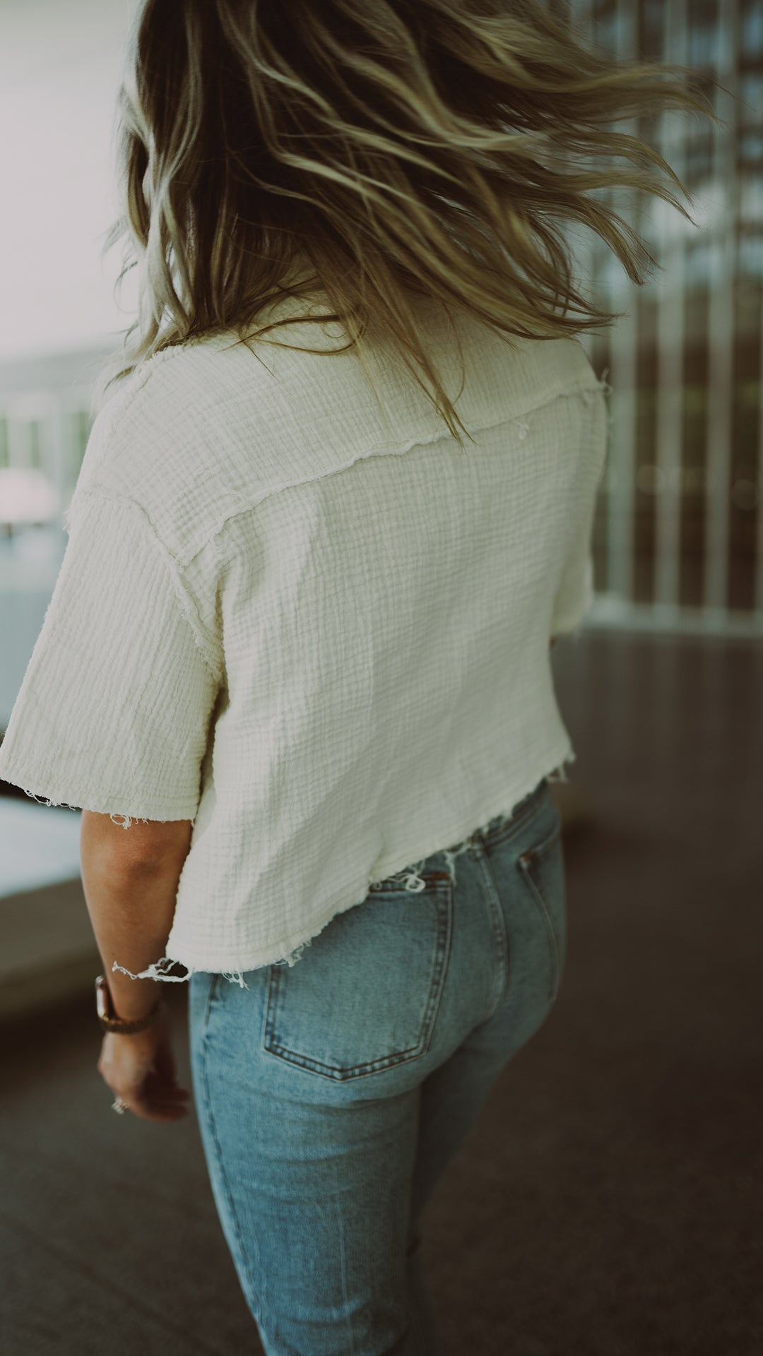 Spring Forward Cropped Shirt