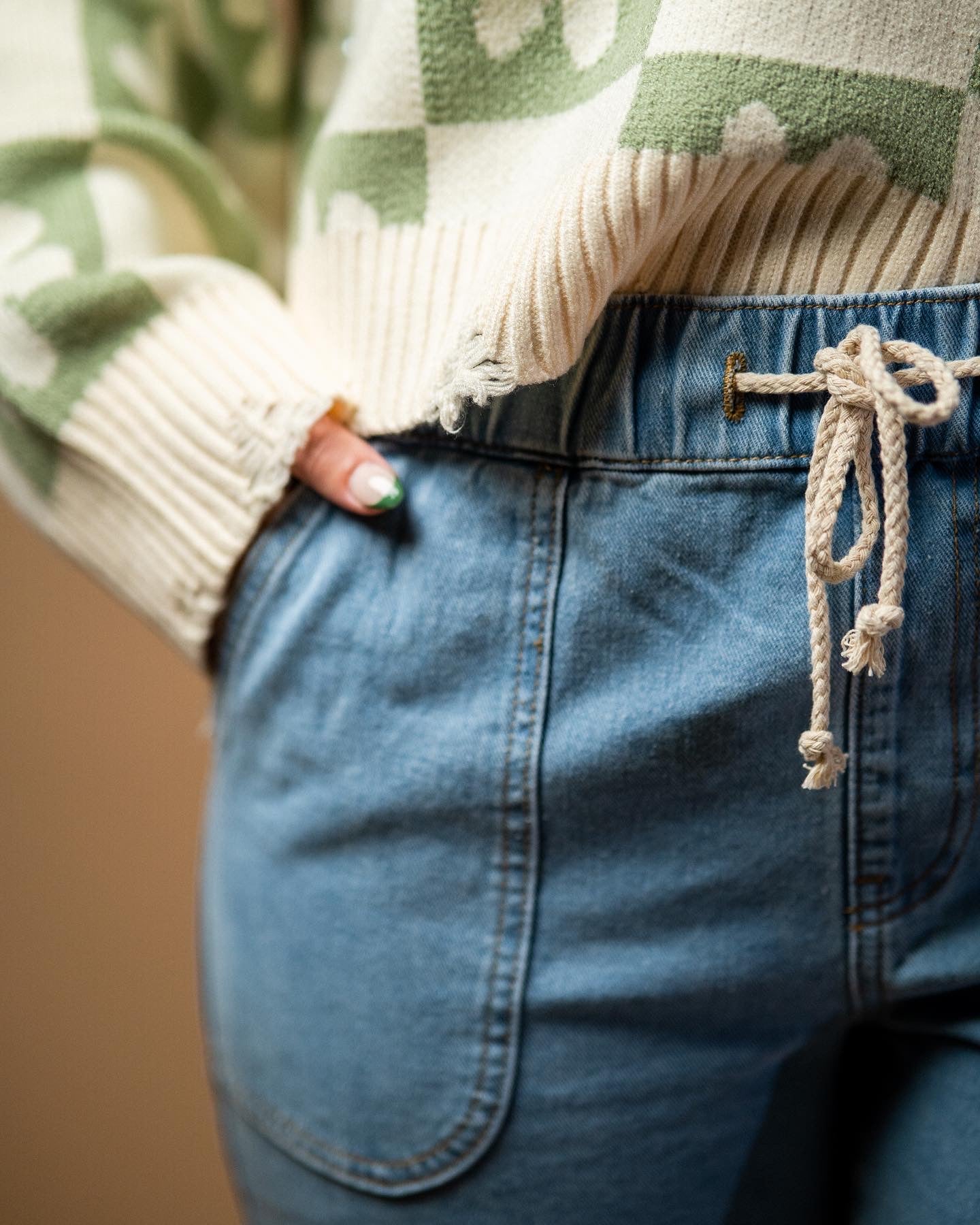 Distressed Daisy Sweater